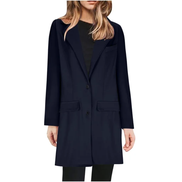 Jacket For Women Casual Plus Size Coat Winter Business  Solid Color Suit Jacket - Image 26
