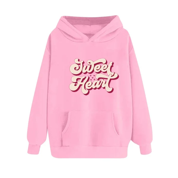 SWEET HEANT Women's Fashion Casual Pullover Hoodie Valentine's Day Printed - Image 10