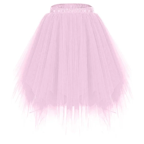 Women's Fashion Solid Color Half Skirt Party Ballet Puff Skirt Mesh Skirt - Image 59