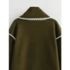 Women's scarf with patchwork tweed coat - Image 20