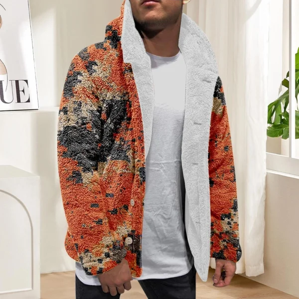 Men'S Winter Zipper Hooded Fleece Sweatshirt With Patch Pocket Casual Jacket - Image 25