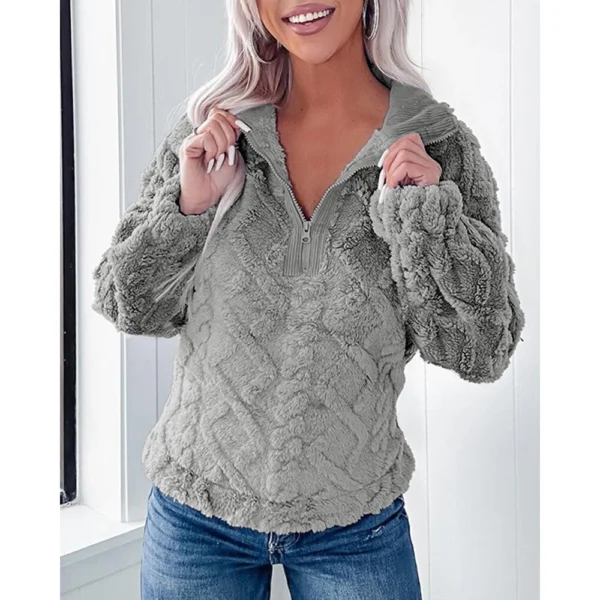 Women's casual loose warm long-sleeved jacket - Image 20