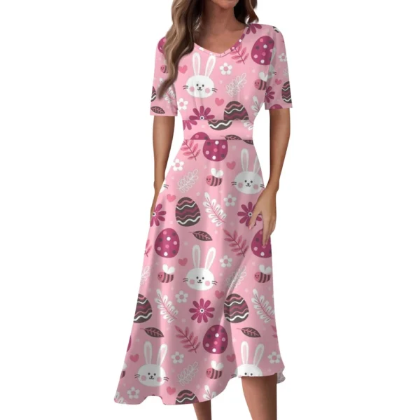 Women's Printed Summer Loose Casual Easter Fashion Sundresses Dresses Dress - Image 20