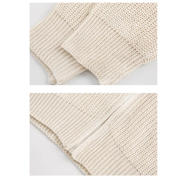 Men'S Loose Stand Up Collar Sweater Knitted Sweater Fashionable Casual Cardigan - Image 8