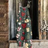 Women's Shoulder Strap Vintage Loose Print Casual Jumpsuit Christmas - Image 25