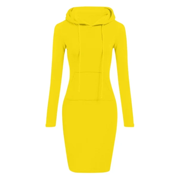 Women's Fashion Casual Solid Color Long Sleeve Dress - Image 12