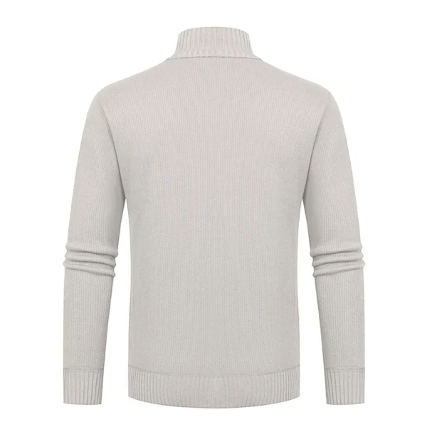 Men's Cashmere Fall And Winter Knit Cardigan Middle-aged Casual Warm Solid - Image 9