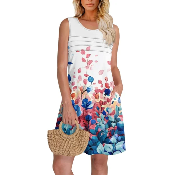 Women's Casual Sundress With Pockets Summer Boho Beach Dress,Holiday Hresses - Image 35