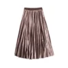 Women's Retro Literary Half Skirt Large Size Skirt Velvet A-line High Waist - Image 4