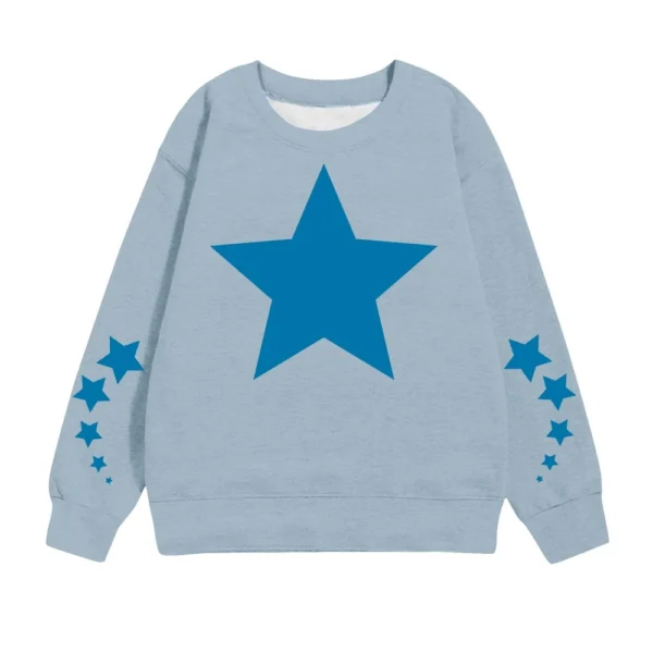 Women's Fashionable Loose Fitting Hooded Pullover, Long Sleeved Sportswear, - Image 25