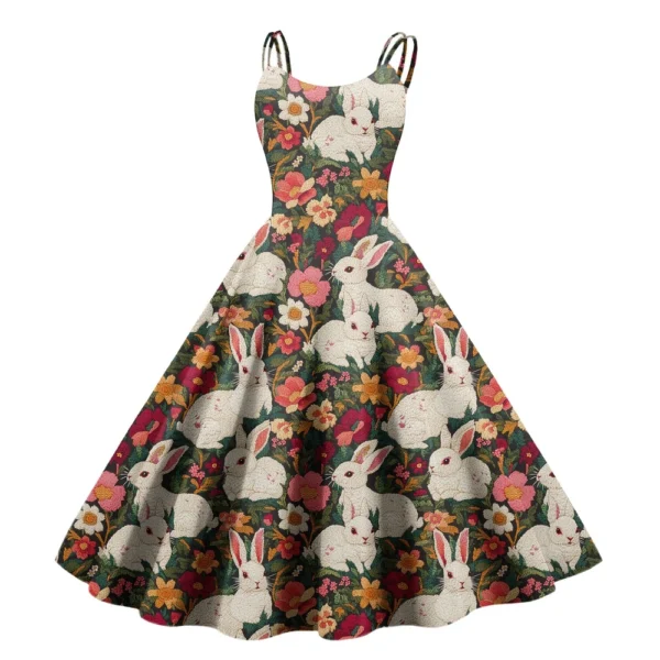 Women's Sundresses Summer Easter Casual Loose Printed Dresses Fashion Dress - Image 2