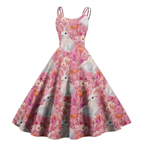 Women's Printed Sundresses Fashion Casual Loose Summer Easter Dresses Dress - Image 25
