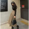 Bow hem skirt slim waist long skirt - Image 13