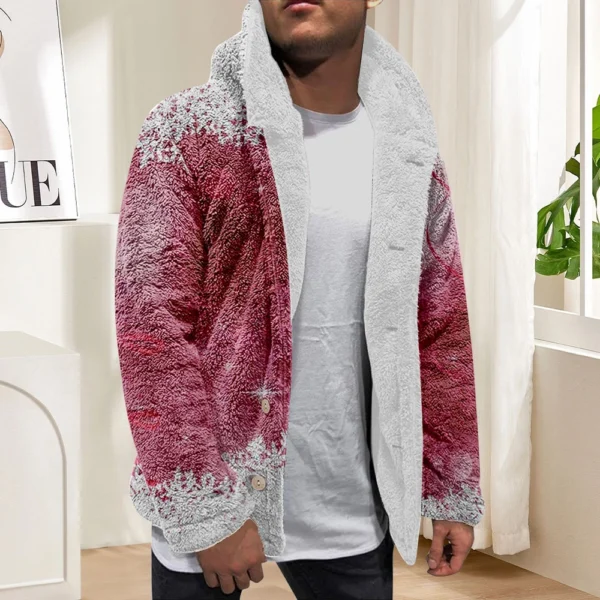 Men'S Winter Zipper Hooded Fleece Sweatshirt With Patch Pocket Casual Jacket - Image 25