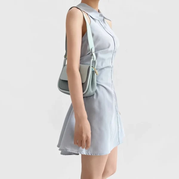 Women's Dresses Lapel Single-breasted Sleeveless Pleated Waist Casual - Image 10