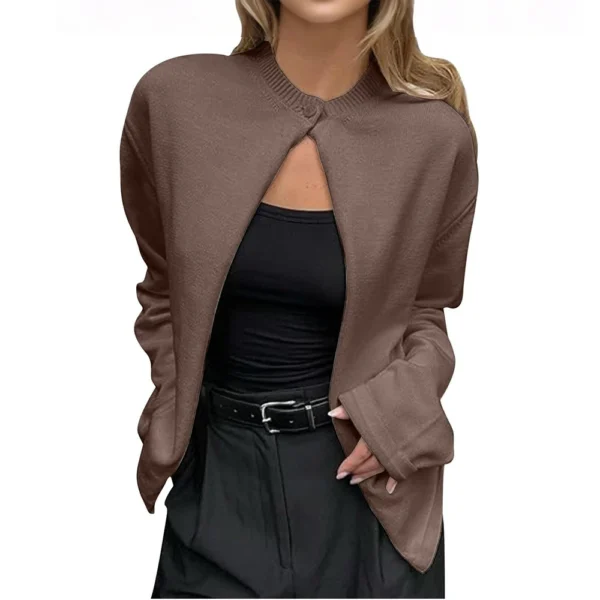 Women's Cardigan Sweaters Front Button V-Neck Lightweight Knit Cardigans - Image 7