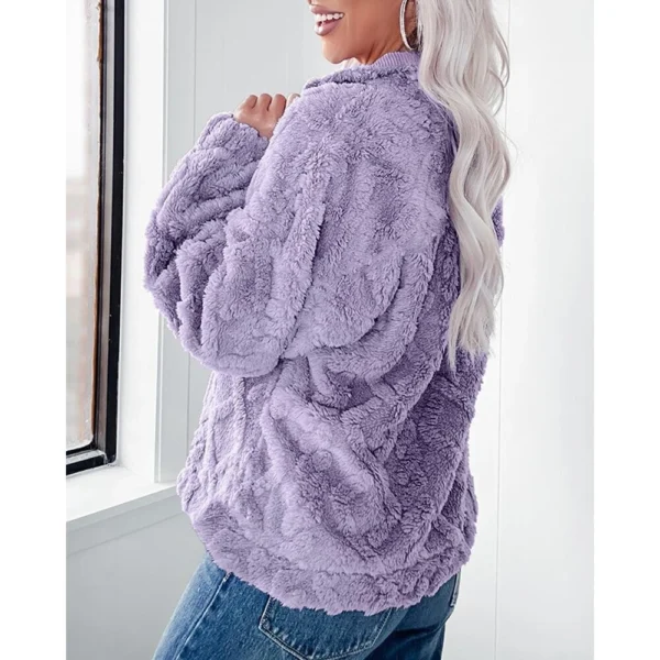 Women's casual loose warm long-sleeved jacket - Image 17