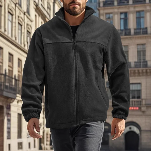 Men's jacket zipper collar jacket - Image 13
