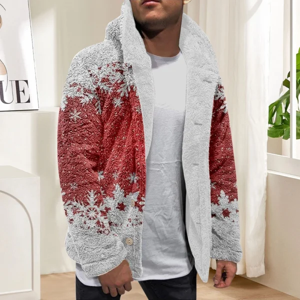 Men'S Winter Zipper Hooded Fleece Sweatshirt With Patch Pocket Casual Jacket - Image 25