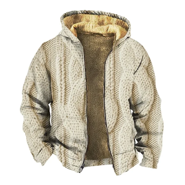 Men's Thickened Button Double Pocket Jacket With Pocket Insert Cotton Jacket - Image 6