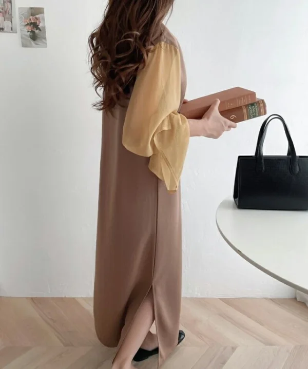 Loose splicing dress long dress - Image 14