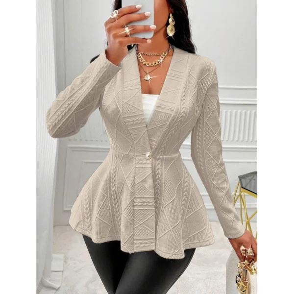 Black suit long sleeve jacket women - Image 22