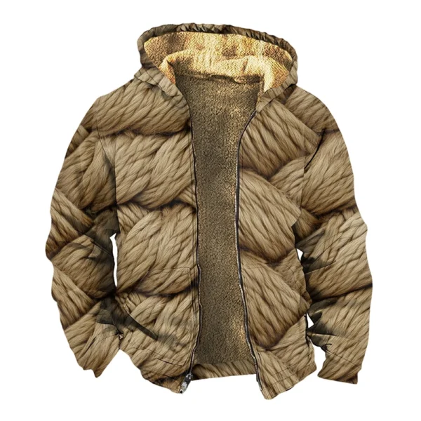 Men's Thickened Button Double Pocket Jacket With Pocket Insert Cotton Jacket - Image 23