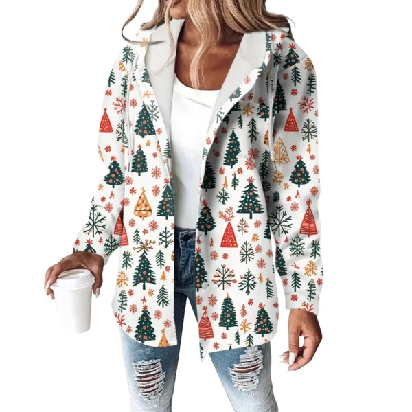 Women's Coat Casual And Fashionable Composite Thick And Warm Printed Hooded - Image 41