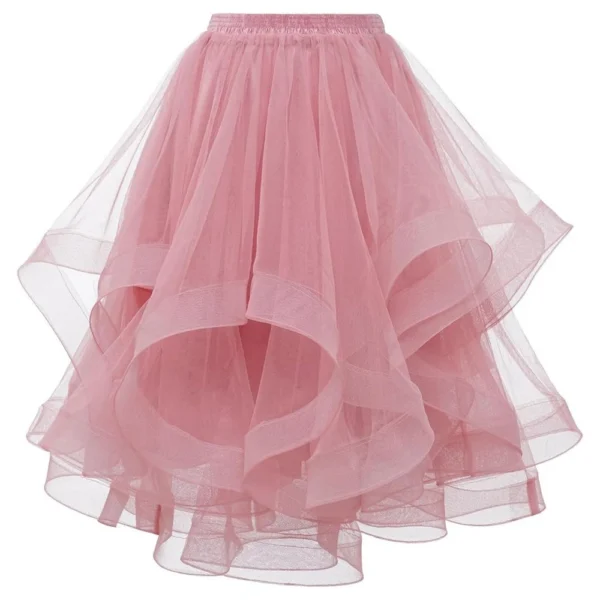 Women's Casual Solid Color Mesh Skirt Latin Dance Skirt Ballet Fish Tail Mid - Image 3