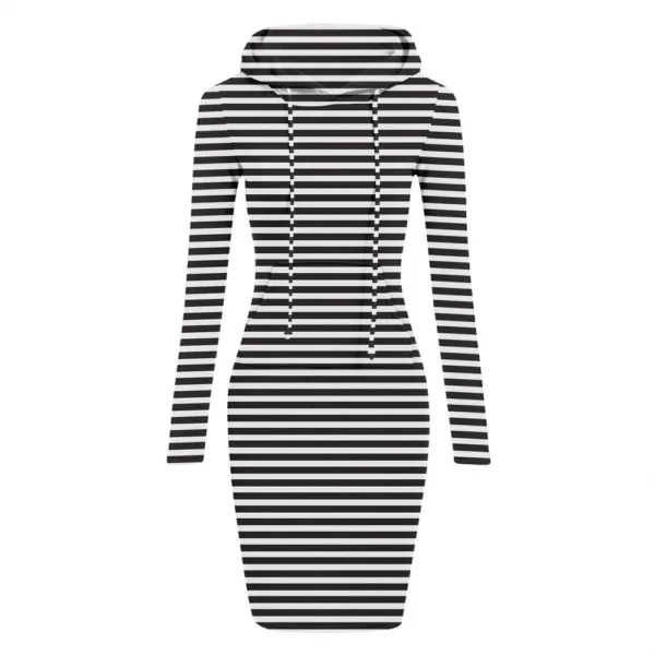 Women's Fashion Casual Solid Color Long Sleeve Dress - Image 31