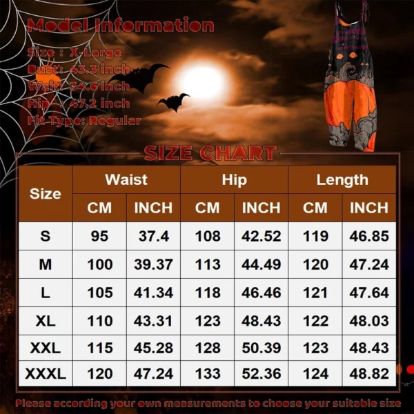 Women's Vintage Shoulder Strap Loose Print Christmas Jumpsuit Casual - Image 36