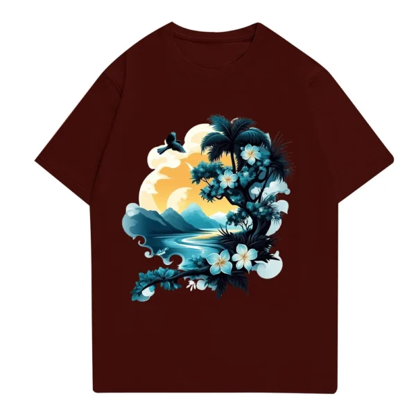 Men's Stand Collar Short Sleeve Shirt Loose Leisure Holiday Shirt Man - Image 3