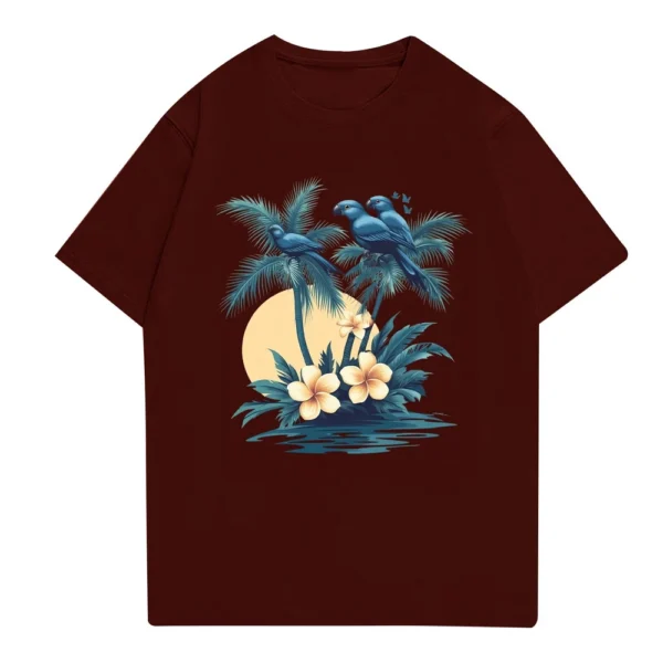 Men's Stand Collar Short Sleeve Shirt Loose Leisure Holiday Shirt Man - Image 28