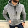 Men's Side Seam Pocket Hooded Lapel Solid Color Double-sided Velvet Hooded Long - Image 19