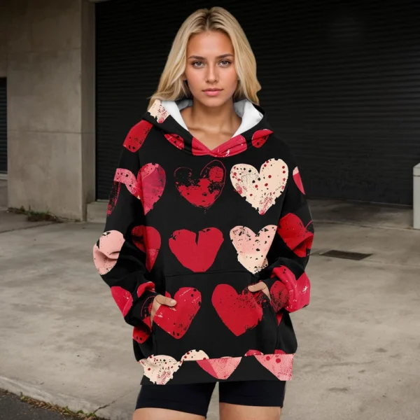 Womens Oversized Sweatshirts Fleece Hoodies Long Sleeve Shirts Pullover Fall - Image 27