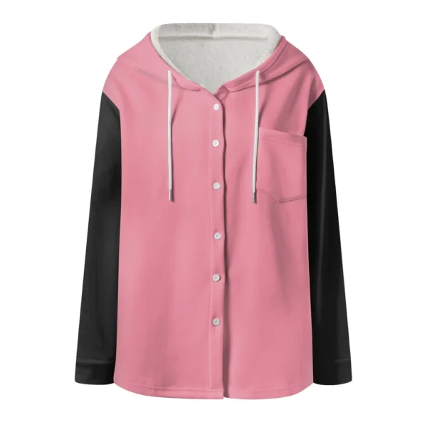 Women's Coat Casual And Fashionable Composite Thick And Warm Printed Hooded - Image 9