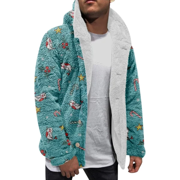 Men'S Winter Zipper Hooded Fleece Sweatshirt With Patch Pocket Casual Jacket - Image 11