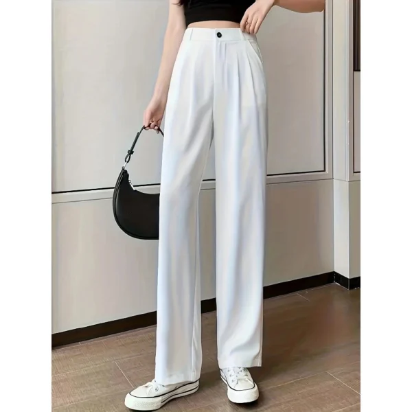 Women's casual long casual loose trousers suit pants women - Image 6