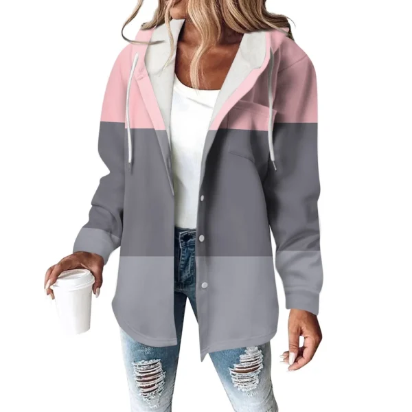 Women's Coat Casual And Fashionable Composite Thick And Warm Printed Hooded - Image 29