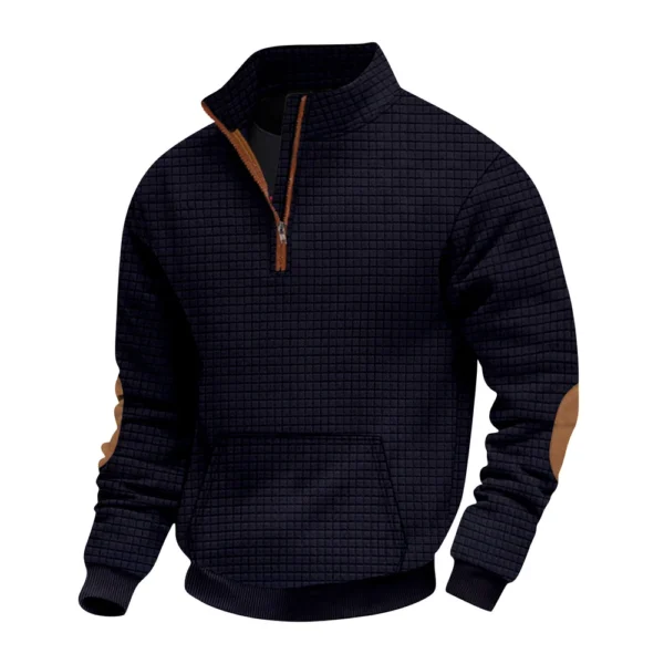 Spring And Men's Standing Collar Sweatshirt Is Outdoor Casual Sweaters Tops - Image 23