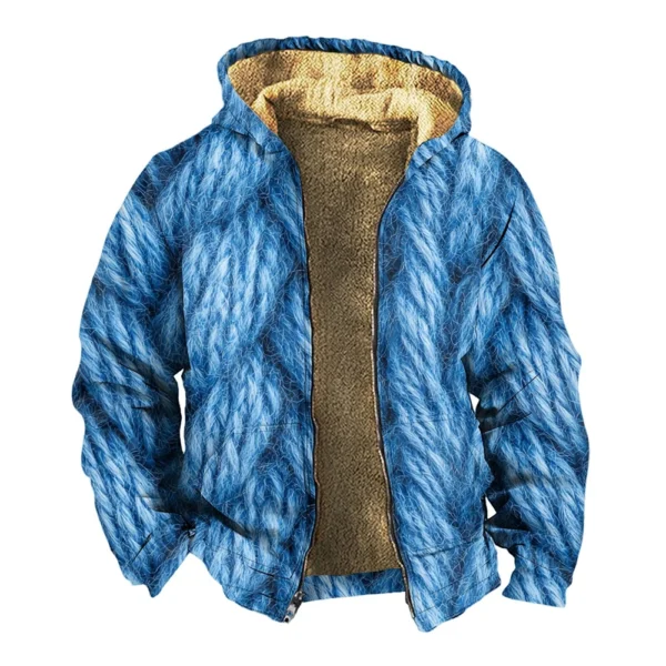 Men's Thickened Button Double Pocket Jacket With Pocket Insert Cotton Jacket - Image 13