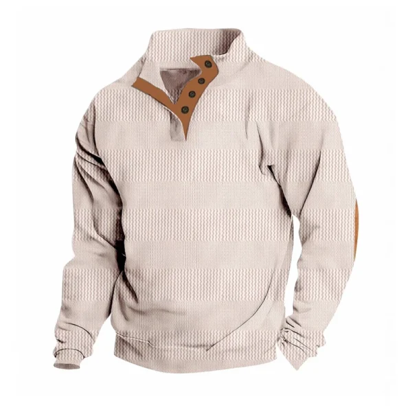 Spring And  Men's Standing Collar Sweatshirt Is Outdoor Casual Sweaters Tops - Image 13
