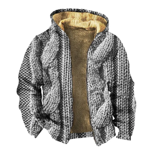 Men's Thickened Button Double Pocket Jacket With Pocket Insert Cotton Jacket - Image 19
