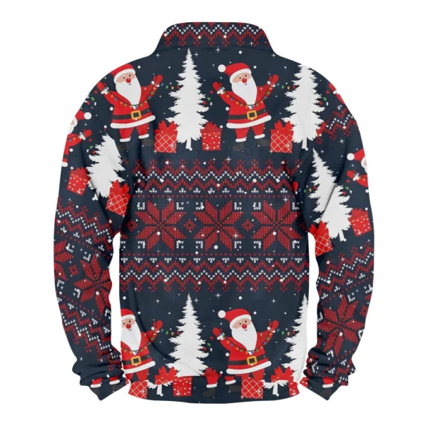 Men's  Loose Casual Fashion Stand Collar Half-Zip Hoodless Sweatshirt - Image 11