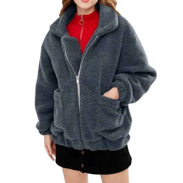 Fashion Women High Collar Solid Casual Sleeve Pullover Blouse Long Sleeve - Image 23