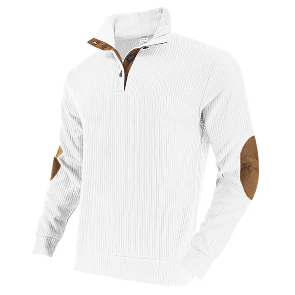 Spring And Men's Standing Collar Sweatshirt Is Outdoor Casual Sweaters Tops - Image 4