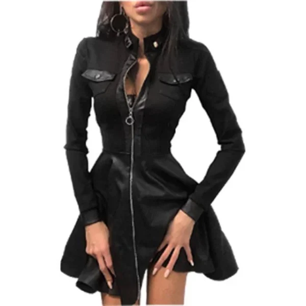 Split-waist dress woman lace-up - Image 14