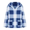 Fall Winter Ethos Plaid Casual Long-sleeved Hooded Cardigan Zipper Coat - Image 18