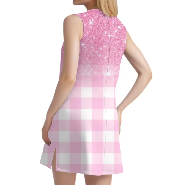 Women's V-neck Summer Casual Beach Vacation Women's Sleeveless Plaid Print - Image 12