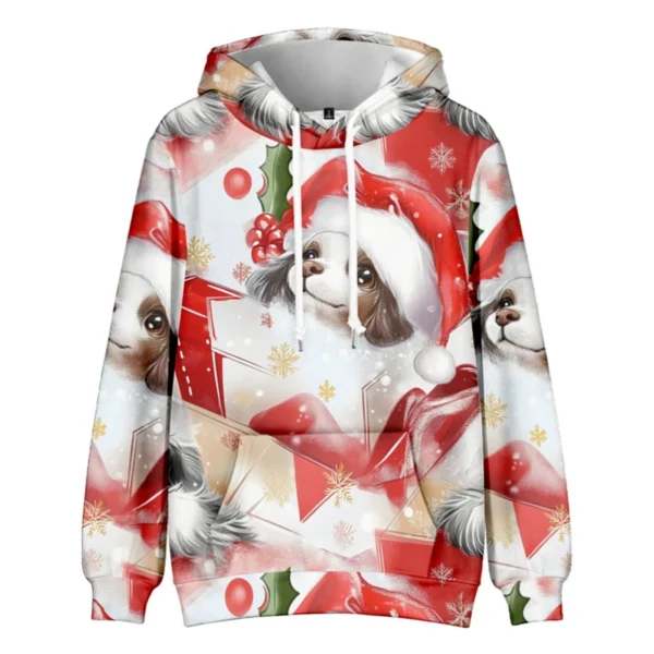 Men's Loose Printed Hooded Sweatshirt Men's Casual Fashion Sports Sweatshirt - Image 6